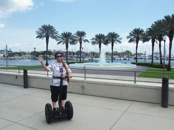 Karen enjoying the Segway ride